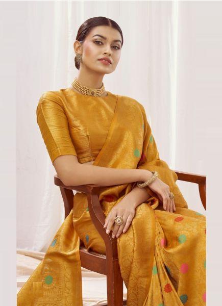 Golden Weaving Festive-Wear Kanjivaram Silk Saree