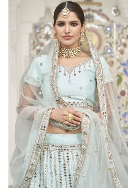 Buy White And Navy Pure Cotton Designer Lehenga Choli with Jacket |  Designer Lehenga Choli