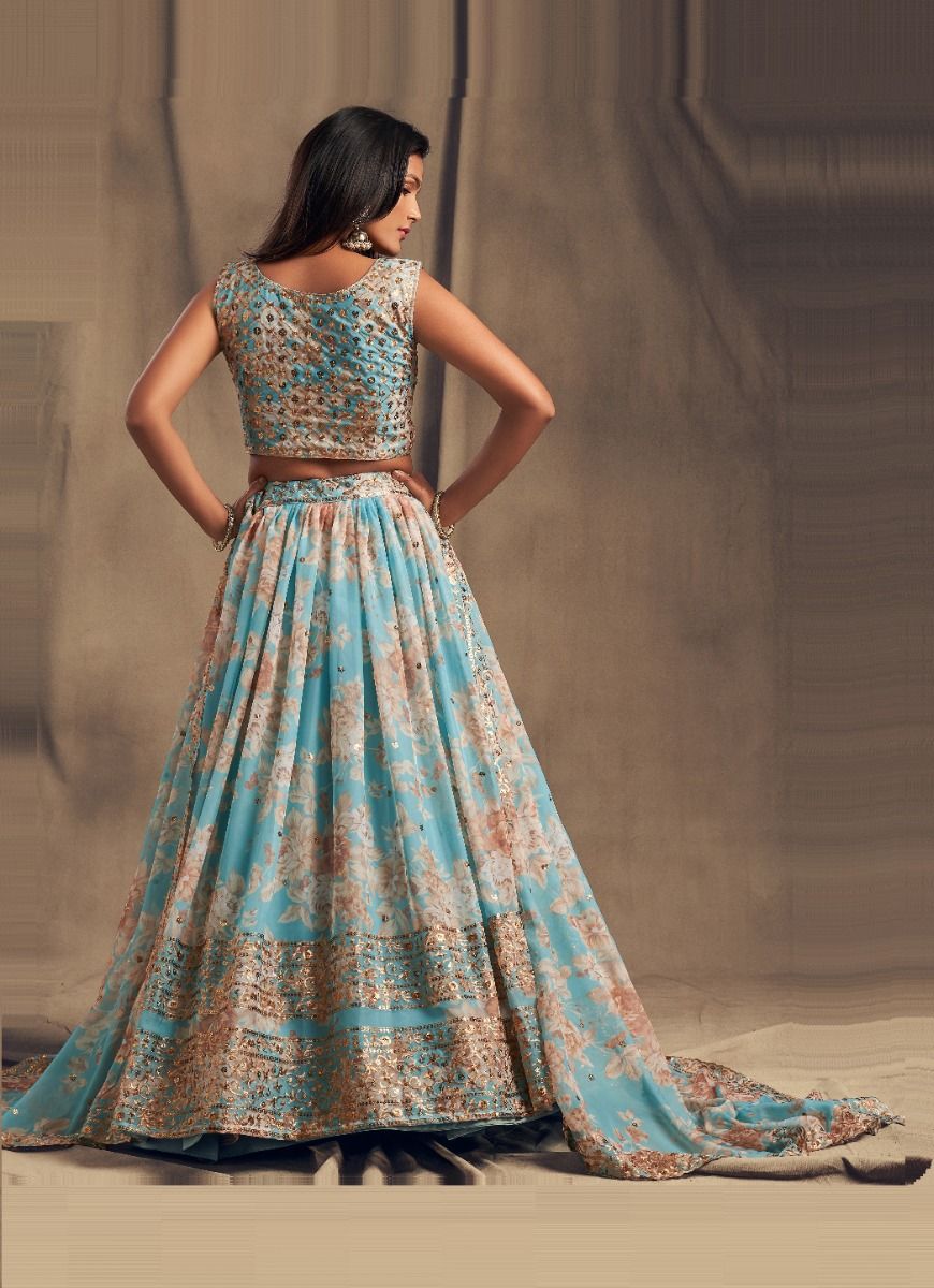 Sky Blue Heavy Designer Embroidered Work Wedding Bridal Special Lehenga  Choli - Indian Heavy Anarkali Lehenga Gowns Sharara Sarees Pakistani  Dresses in USA/UK/Canada/UAE - IndiaBoulevard