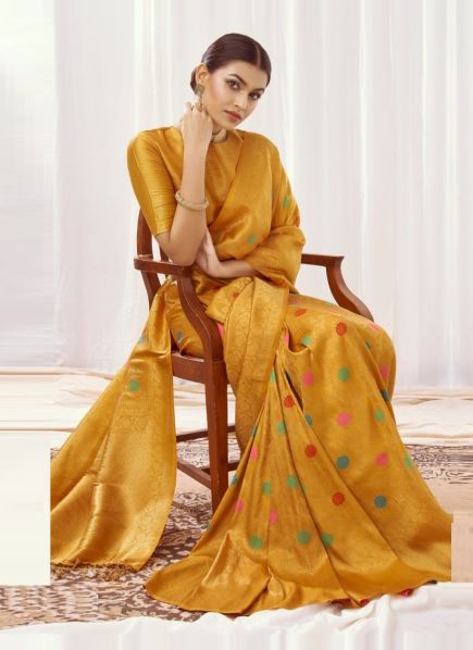 Golden Weaving Festive-Wear Kanjivaram Silk Saree