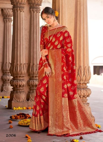 Red Pure Weaving Silk Saree