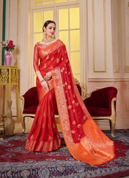 Red Soft Silk Saree