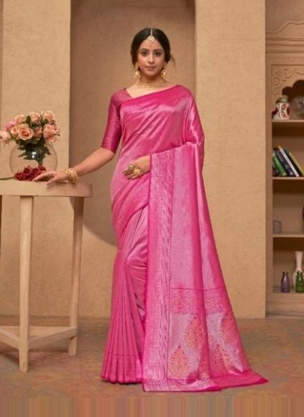 Deep Pink Soft Silk Saree