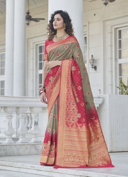 Mud Banarasi Silk Weaving Festive-Wear Saree