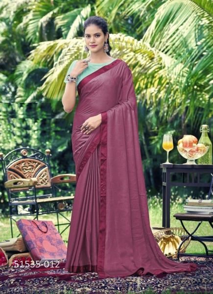 Wine Georgette Printed Fashionable Saree For Kitty Parties